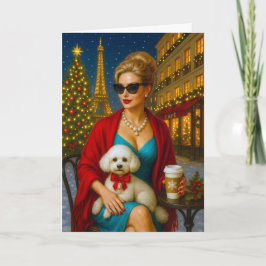 Poodle Holiday Card Feiertagskarte