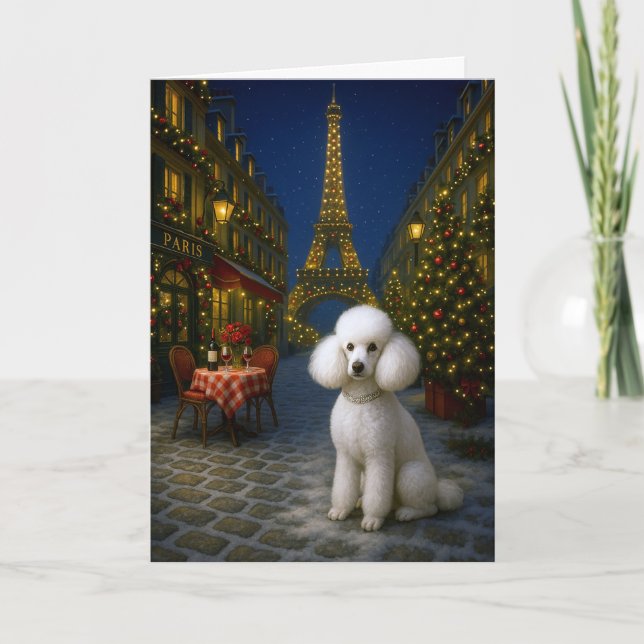 Poodle Holiday Card Feiertagskarte (Vorderseite)