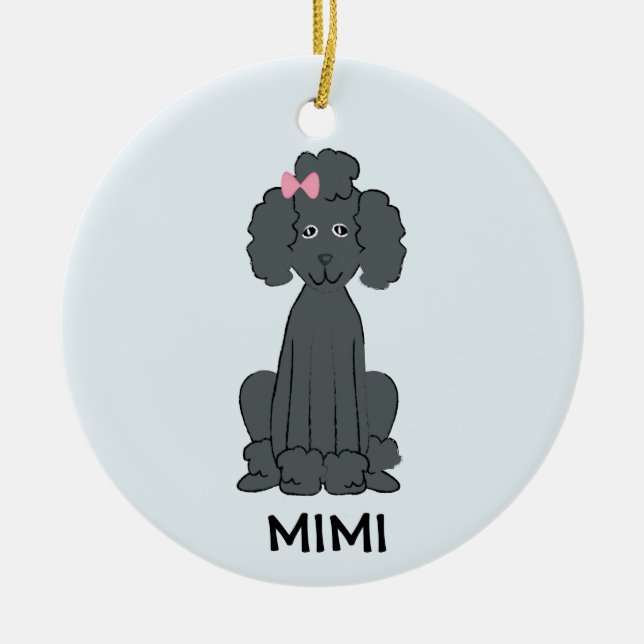Poodle Holiday FOTO Ornament (Vorne)