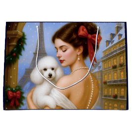 Poodle Holiday  Große Geschenktüte