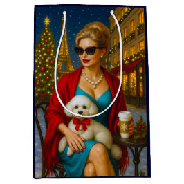 Poodle Holiday  Mittlere Geschenktüte