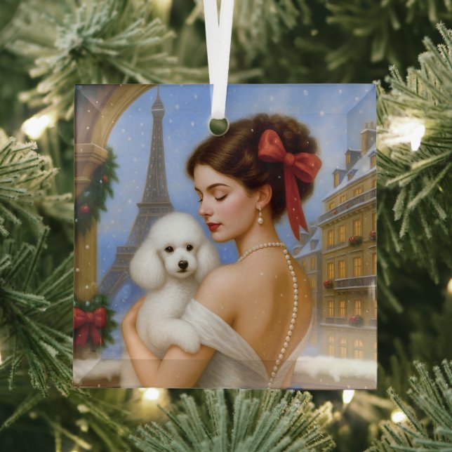 Poodle Holiday  Ornament Aus Glas (Insitu)