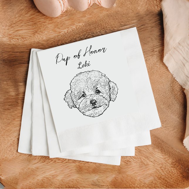Poodle Hund Custom Cocktail Napkin Haustier Napkin Serviette (Von Creator hochgeladen)
