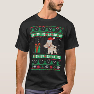 Poodle Hund hässlich Weihnachten für Hund T-Shirt