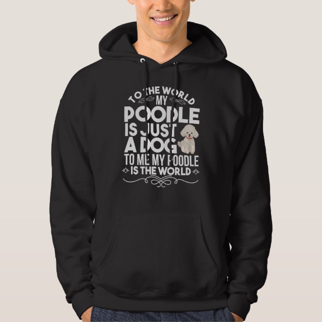 Poodle Hund Hoodie (Vorderseite)