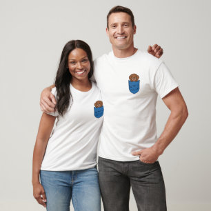 Poodle Hund im Pocket-T - Shirt