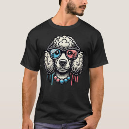 Poodle Hund mit Brille T-Shirt