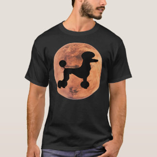 Poodle Hund Silhouette in Mars Poodle Lover T-Shirt