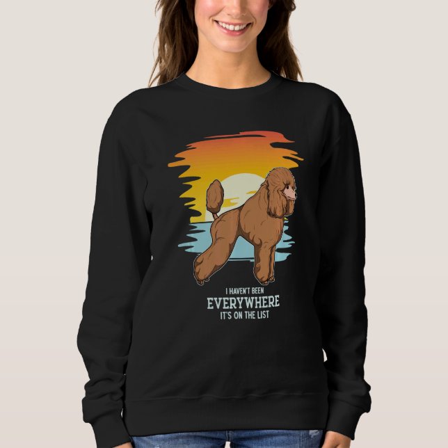 Poodle Hund Vintag 9 Sweatshirt (Vorderseite)