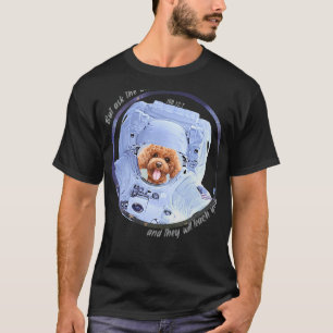 Poodle Hunde Astronaut in der Raumbibel Verse Frag T-Shirt