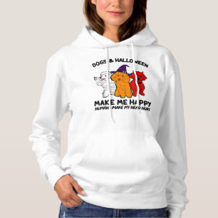 Poodle Hunde und Halloween machen mich glücklich P Hoodie