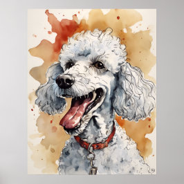Poodle - Hundekunst drucken Poster