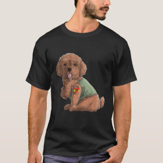 Poodle I Liebe Mama Tattoo Dog Funny Mother Day Gi T-Shirt