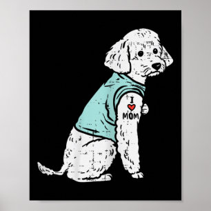 Poodle I Liebe Mama Tattoo Niedlich Hundebesitzer Poster