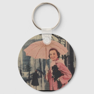 Poodle im Pariser Schlüsselanhänger