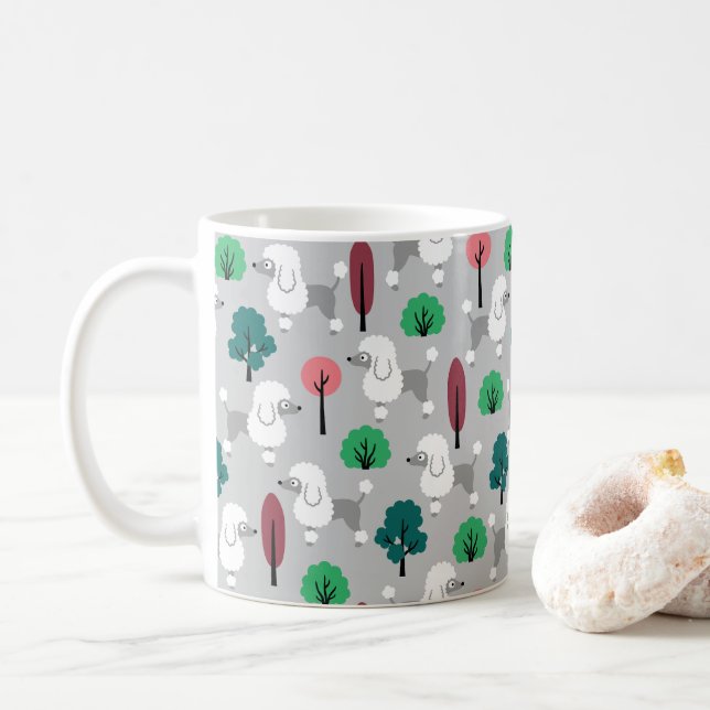 Poodle im Park Kaffeetasse (Mit Donut)