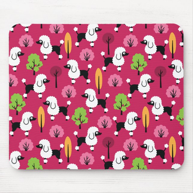 Poodle im Park Mousepad (Vorne)