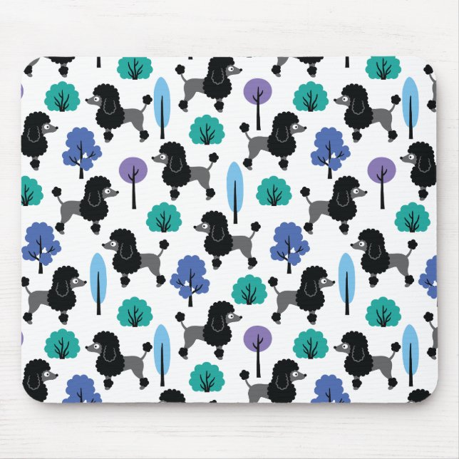 Poodle im Park Mousepad (Vorne)