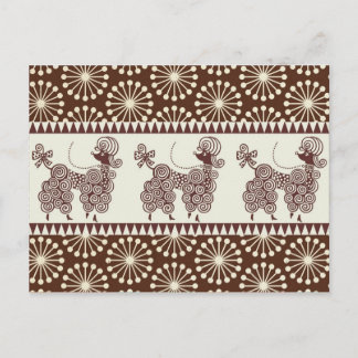 Poodle in Sparkle Postkarte