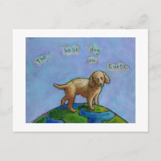 Poodle ist der beste Hund auf der Erde niedliche K Postkarte