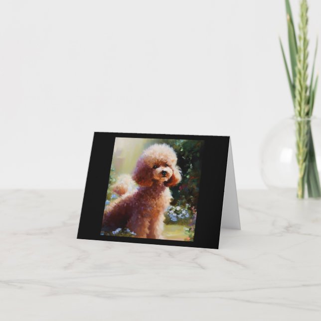 Poodle Karte (Vorderseite)
