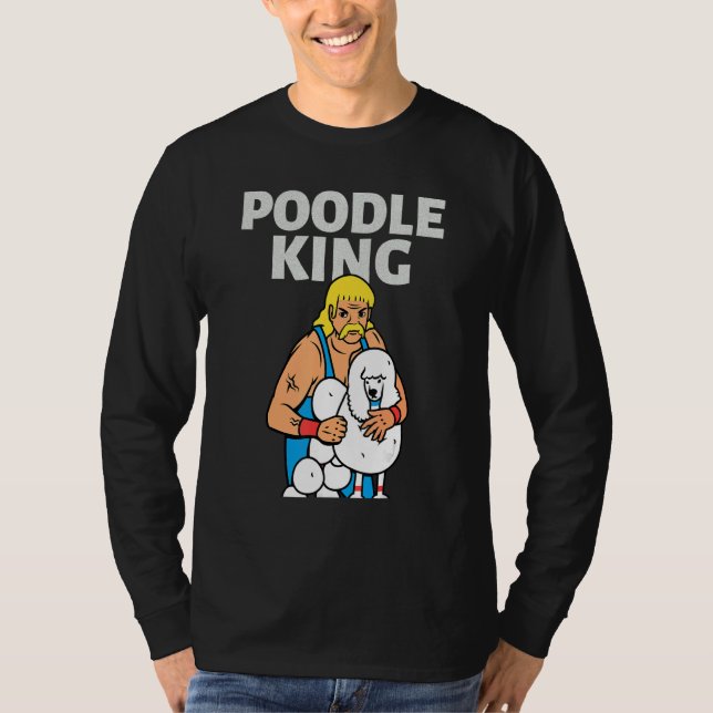 Poodle King Mullet Time Business In Front Party In T-Shirt (Vorderseite)