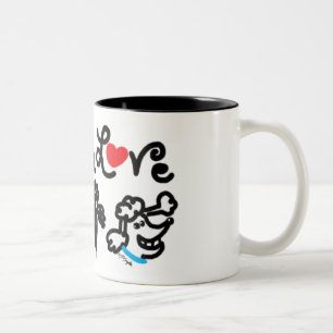Poodle Liebe Zweifarbige Tasse