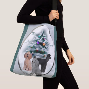 Poodle Liebhaber Weihnachten Tragetaschen Mit Langen Trägern