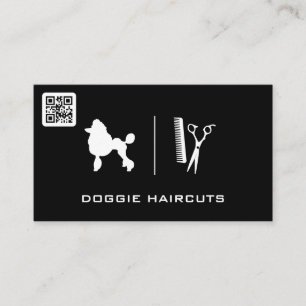 Poodle-Logo   Grooming   QR-Prüfcode Visitenkarte