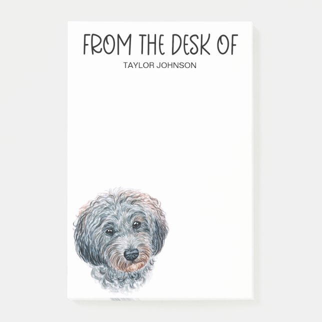 Poodle Lover Post-it Klebezettel (Vorderseite)