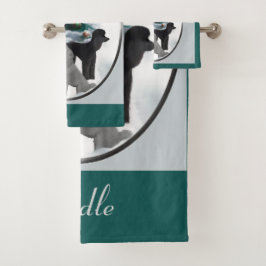 Poodle Lovers Weihnachten Badhandtuch Set