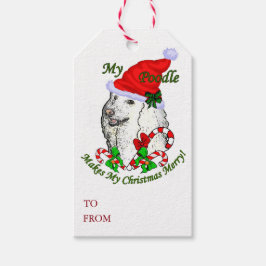 Poodle Lovers Weihnachten Geschenkanhänger