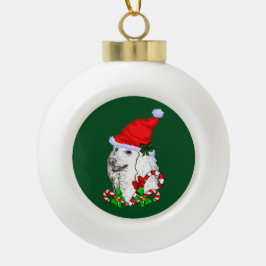 Poodle Lovers Weihnachten Keramik Kugel-Ornament