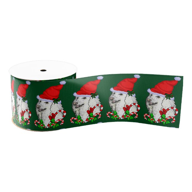 Poodle Lovers Weihnachten Ripsband (Spule)