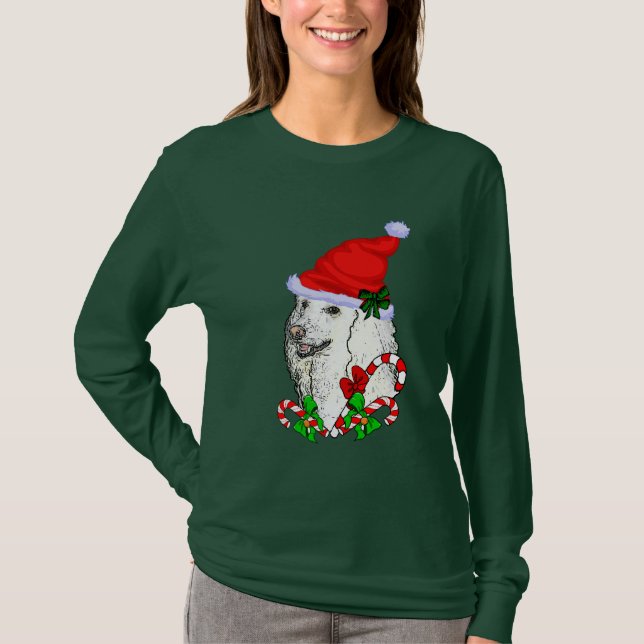Poodle Lovers Weihnachten T-Shirt (Vorderseite)