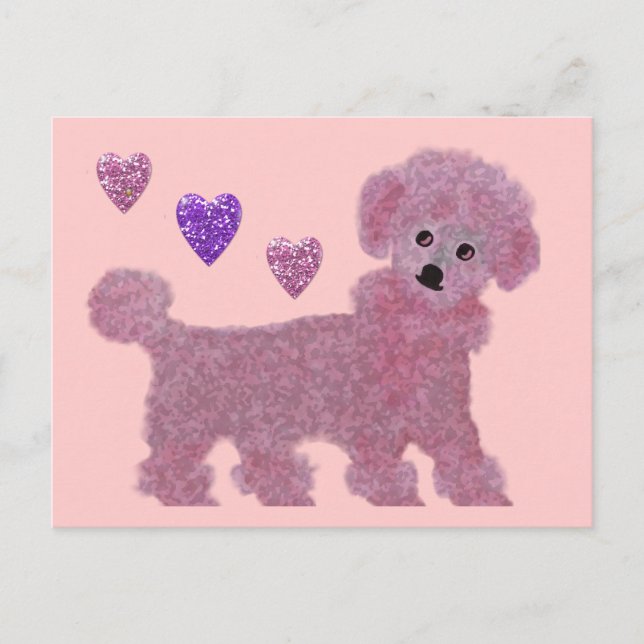 Poodle Luv Postkarte (Vorderseite)