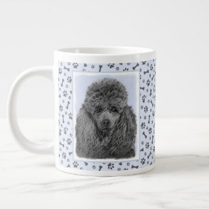 Poodle Malerei Miniaturspielzeug Schwarze Kunst Jumbo-Tasse