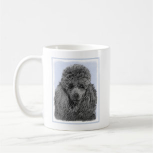 Poodle Malerei Miniaturspielzeug Schwarze Kunst Kaffeetasse