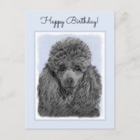 Poodle Malerei Miniaturspielzeug Schwarze Kunst