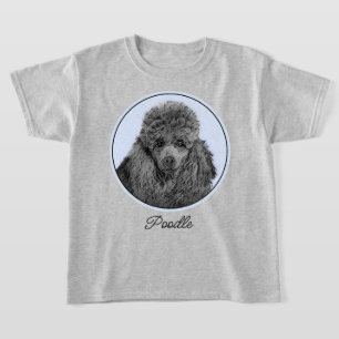 Poodle Malerei Miniaturspielzeug Schwarze Kunst T-Shirt