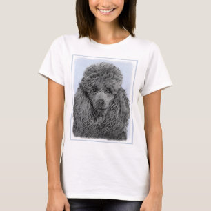 Poodle Malerei Miniaturspielzeug Schwarze Kunst T-Shirt