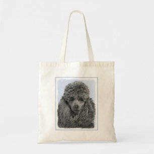 Poodle Malerei Miniaturspielzeug Schwarze Kunst Tragetasche
