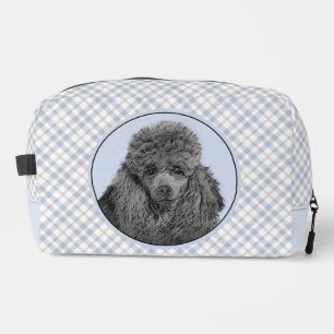 Poodle Malerei Miniaturspielzeug Schwarzer Haustie Waschbeutel