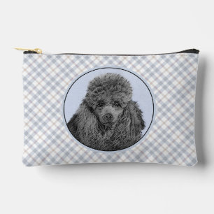 Poodle Malerei Miniaturspielzeug Schwarzer Haustie Zubehörtasche