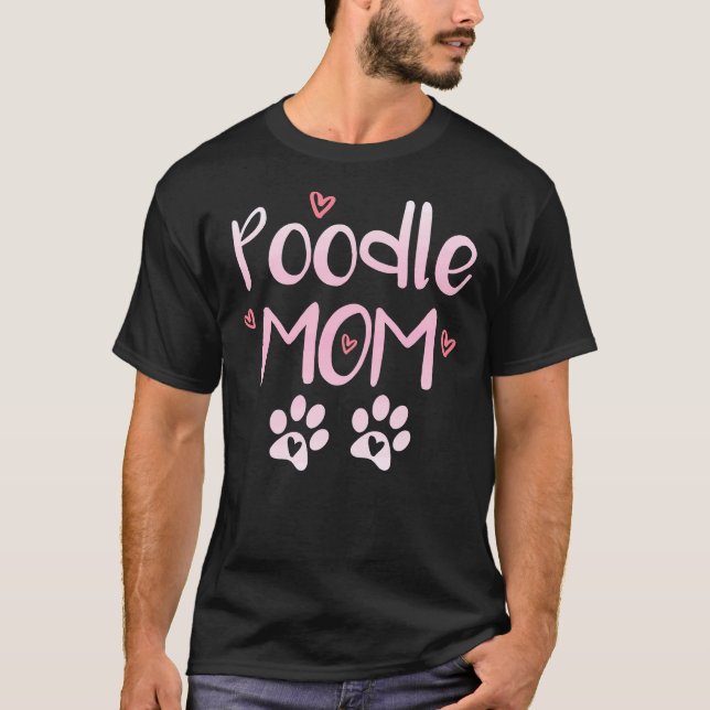 Poodle Mama Angepasst Scoop T-Shirt (Vorderseite)