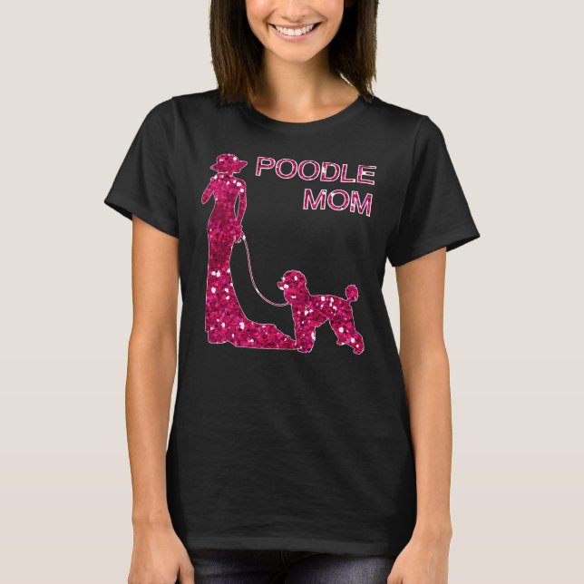 Poodle Mama Angepasst Scoop T-Shirt (Vorderseite)