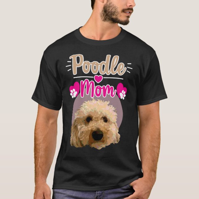 Poodle-Mama entspannt T-Shirt (Vorderseite)