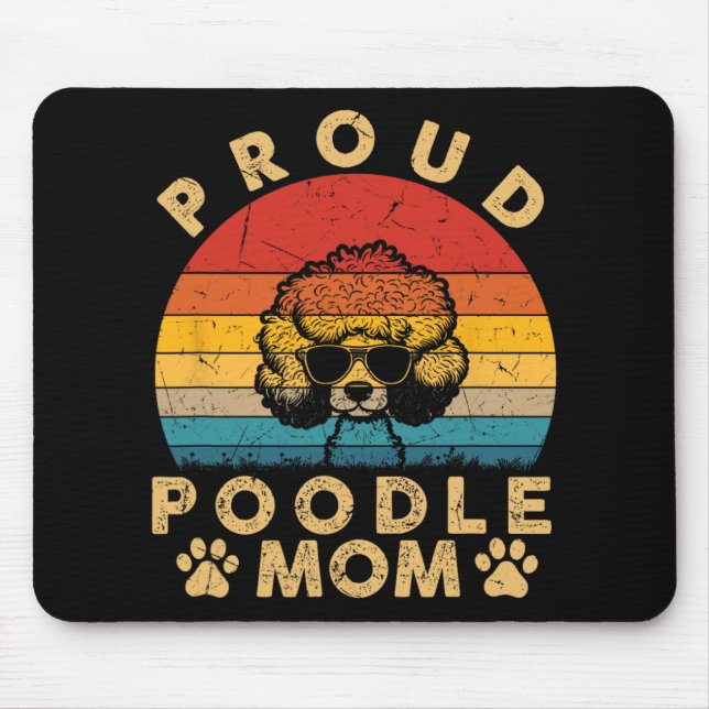 Poodle Mama gibt mir Liebe meine Hunde Mama Mama M Mousepad (Vorne)