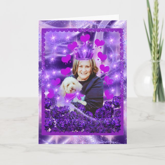 Poodle Mama glücklich Muttertag Karte (Vorderseite)