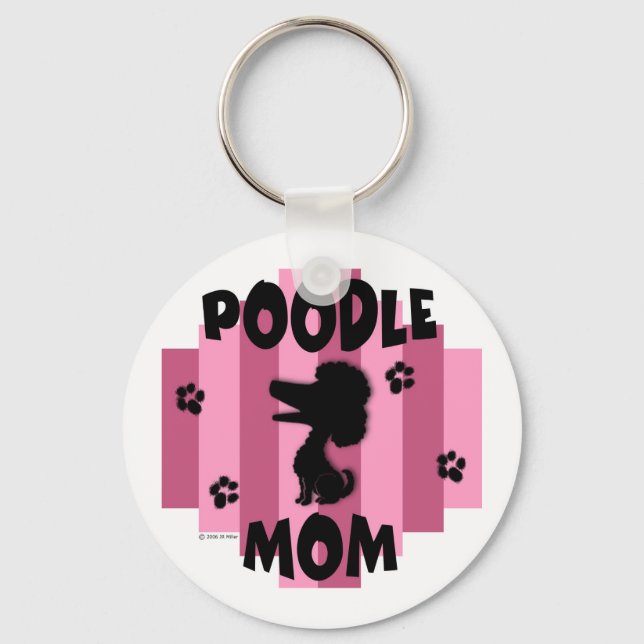 Poodle Mama Schlüsselanhänger (Vorderseite)